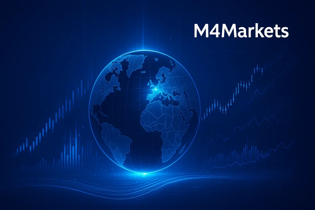 صورة مستقبلية تظهر نفط برنت كمعيار تسعير عالمي مع شبكة تجارة رقمية متوهجة حول العالم.