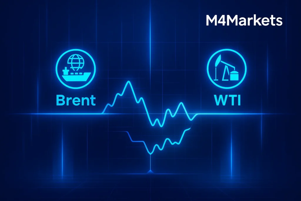 مقارنة ديناميكية رقمية تبرز الفروقات الأساسية والتناقضات بين معاييري نفط برنت وWTI.