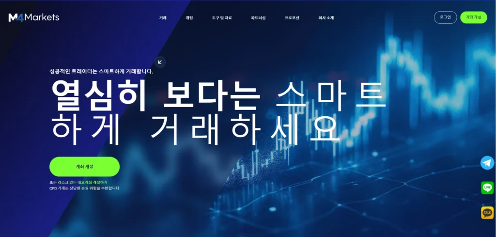 M4markets 브로커의 초고속 거래 실행을 시각화한 이미지. 최저 스프레드와 빠른 주문 처리 속도가 강조됨.
