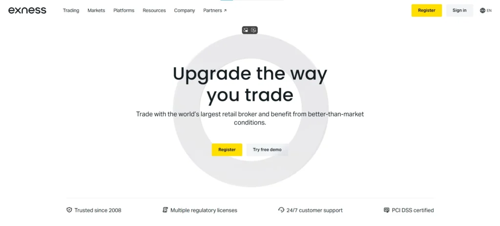 Exness 브로커의 즉시 출금 서비스를 나타내는 이미지. 신뢰성과 빠른 자금 접근성을 강조함.