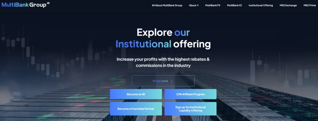 MultiBank Group의 강력한 유동성과 낮은 수수료 구조를 나타내는 이미지.