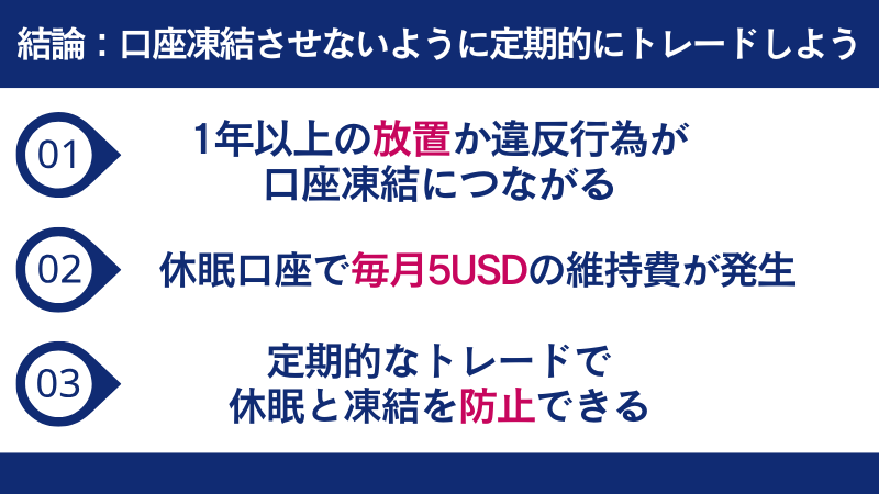 AXIORYの口座凍結のまとめ画像