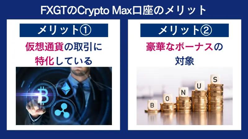 FXGTのCrypto Max口座のメリットのまとめ