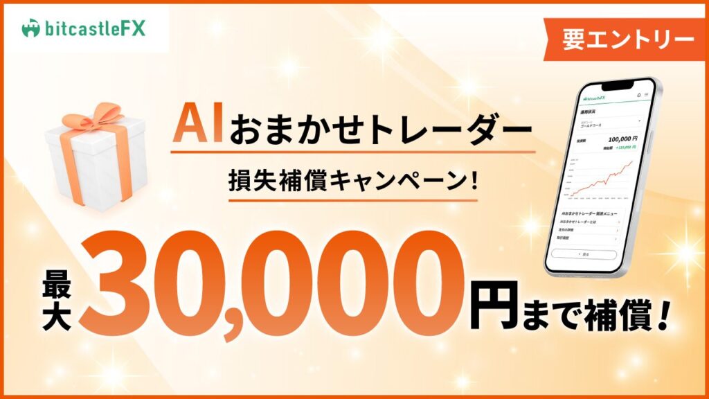 bitcastleのAIおまかせトレーダー損失補償キャンペーン